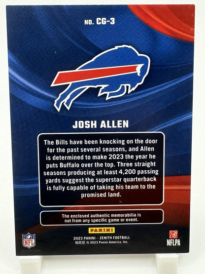 2023 Panini Zenith Football Josh Allen Color Guard Foil MEM Patch #CG-3 Bills