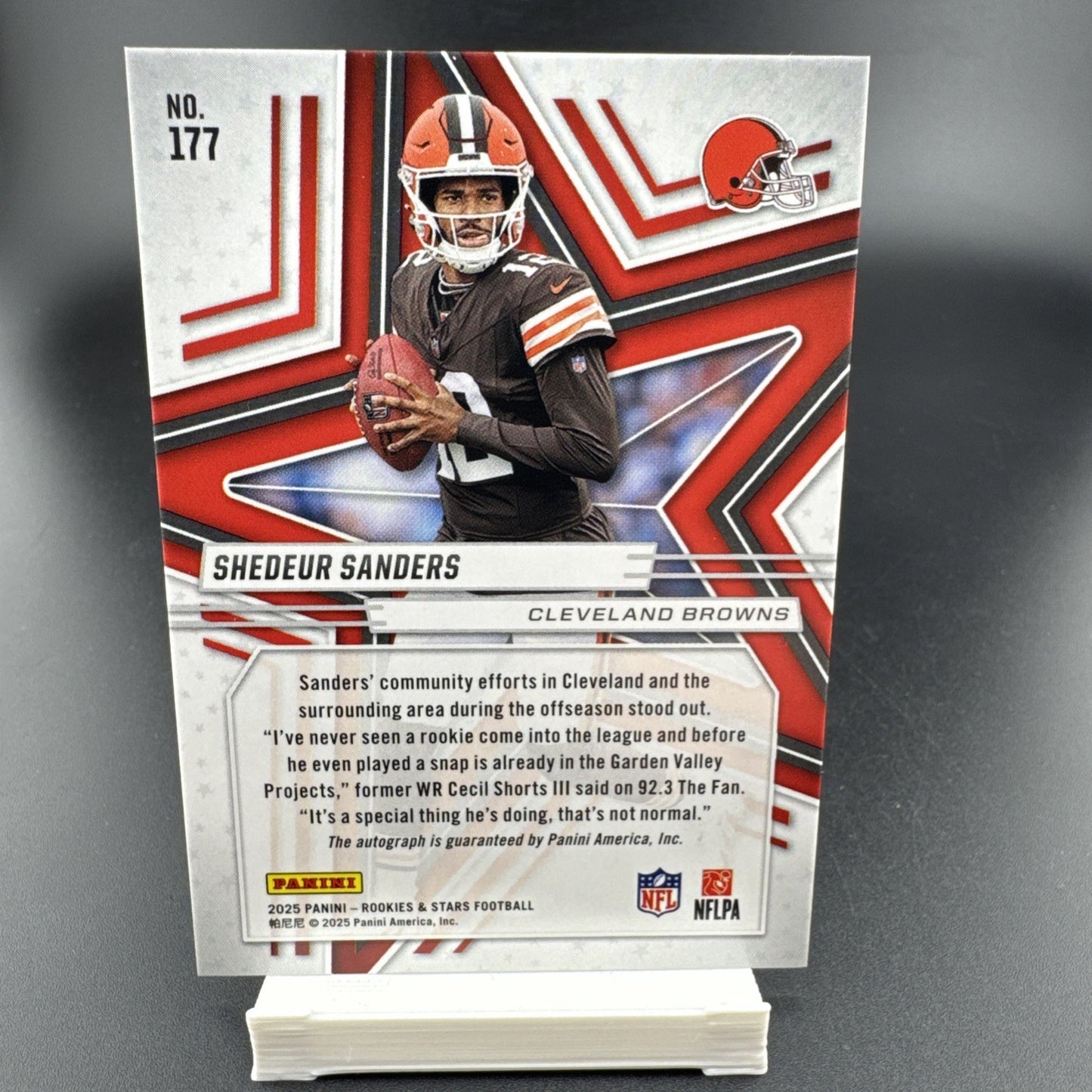 2025 Panini Rookies & Stars - Rookies Shedeur Sanders #177 Red Signatures...