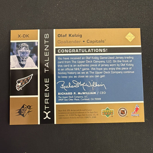 2002-03 SPx - Xtreme Talents Olaf Kolzig #X-OK Gold /15 (MEM)