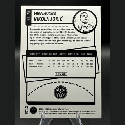 2021-22 Panini NBA Hoops Teal Explosion Nikola Jokic #11 Denver Nuggets