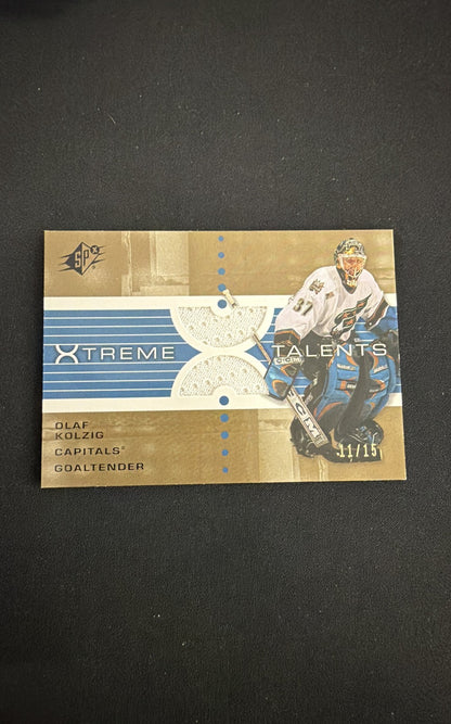 2002-03 SPx - Xtreme Talents Olaf Kolzig #X-OK Gold /15 (MEM)