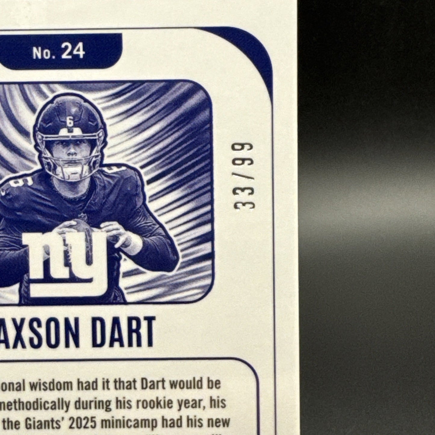 JAXSON DART RC 33/99 - SP GREEN PRIZM CONTOURS #24 - 2025 Panini Phoenix RC