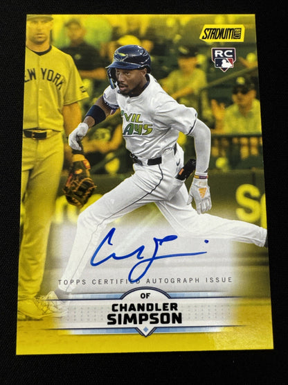 2025 Topps Stadium Club CHANDLER SIMPSON RC ON CARD AUTO ROOKIE - Yellow Auto