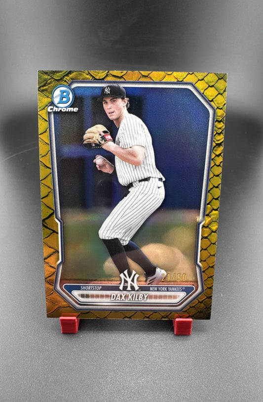 2025 Bowman Chrome Dax Kilby #BDC-146 Gold Reptilian Refractor 21/50