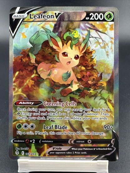 Pokémon TCG Evolving Skies Leafeon V Alternate Full Art 167/203