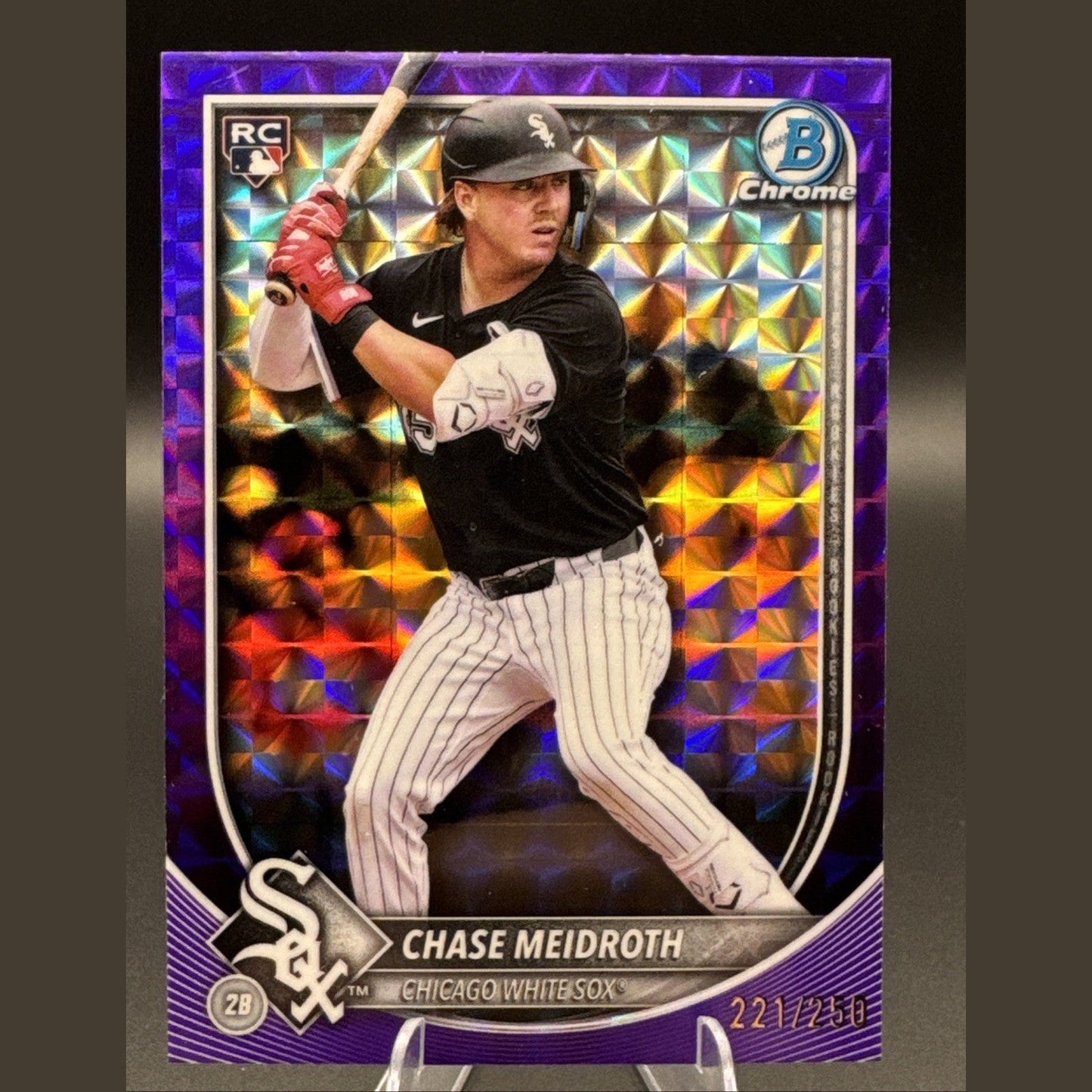 Chase Meidroth 2025 Bowman Chrome #71 Purple Geometric Refractor 221/250 RC