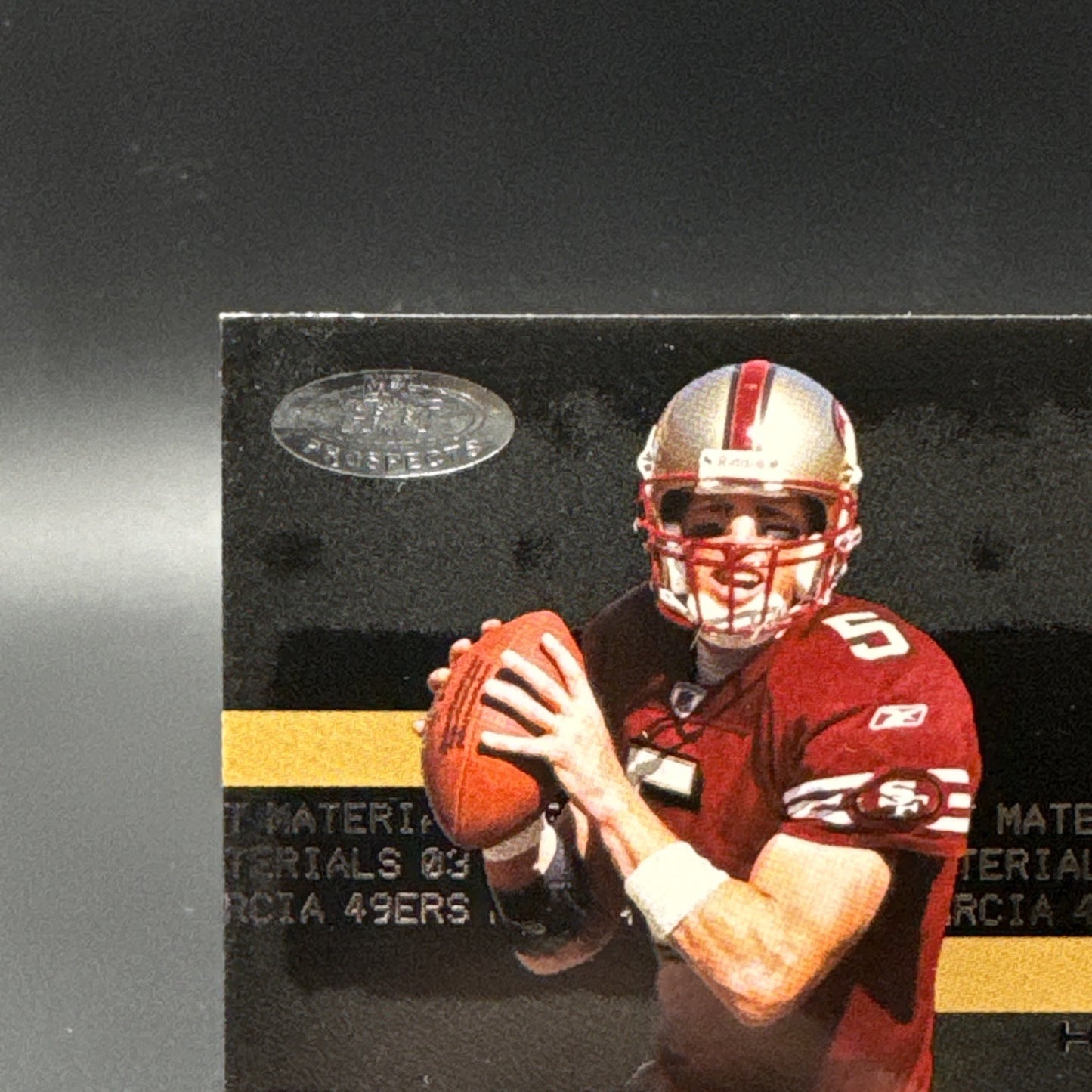2003 Fleer Hot Prospects Hot Materials Red 93/150 Jeff Garcia #HM-JG