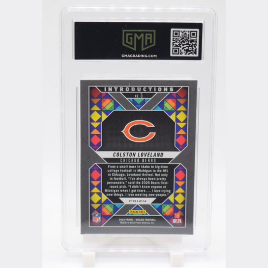 2025 Mosaic Colston Loveland Introductions Silver Prizm Rookie Bears GMA 10