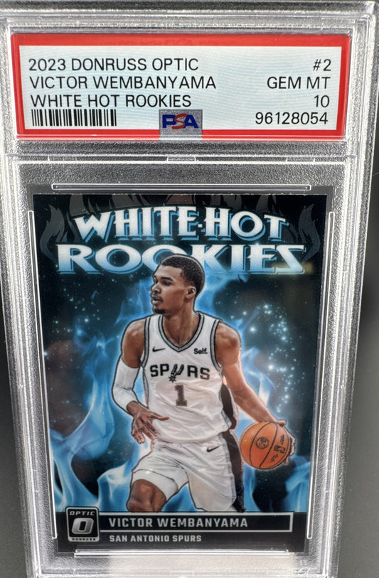 2023-24 Panini Donruss Optic - White Hot Rookies Victor Wembanyama #2 PSA 10
