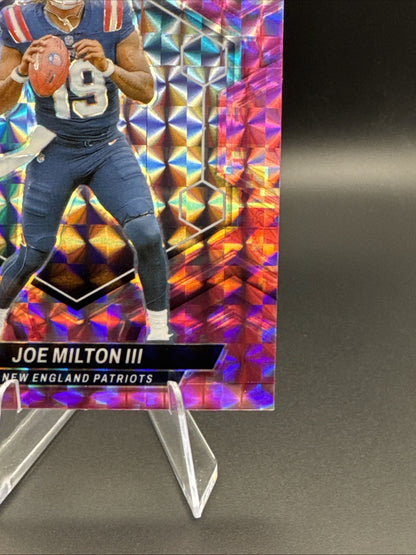2024 Panini Mosaic - Joe Milton III RC Camo Pink Mosaic Prizm #397 Patriots