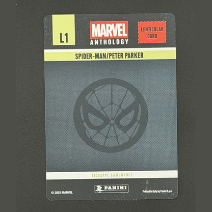 Spider-man Lenticular Hologram 2025 Panini Marvel Anthology L1 Peter Parker
