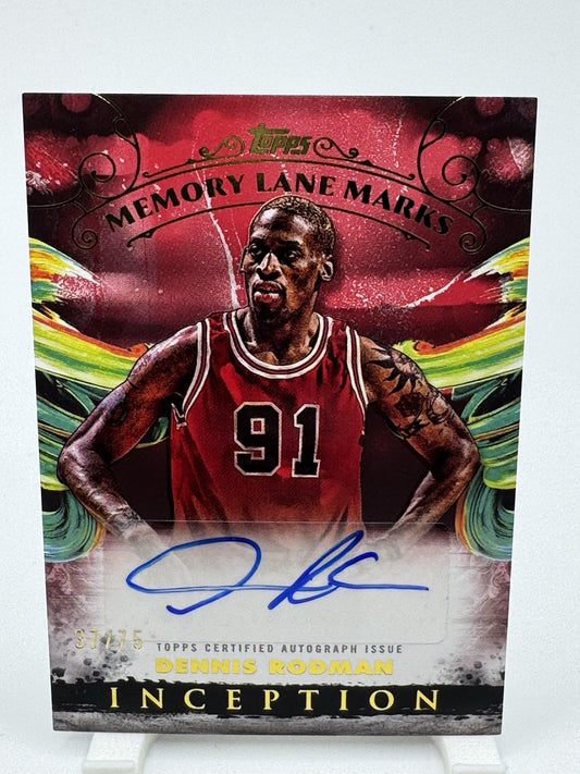 DENNIS RODMAN 2024-25 Topps Inception Memory Lane Marks Signature Auto #d/75