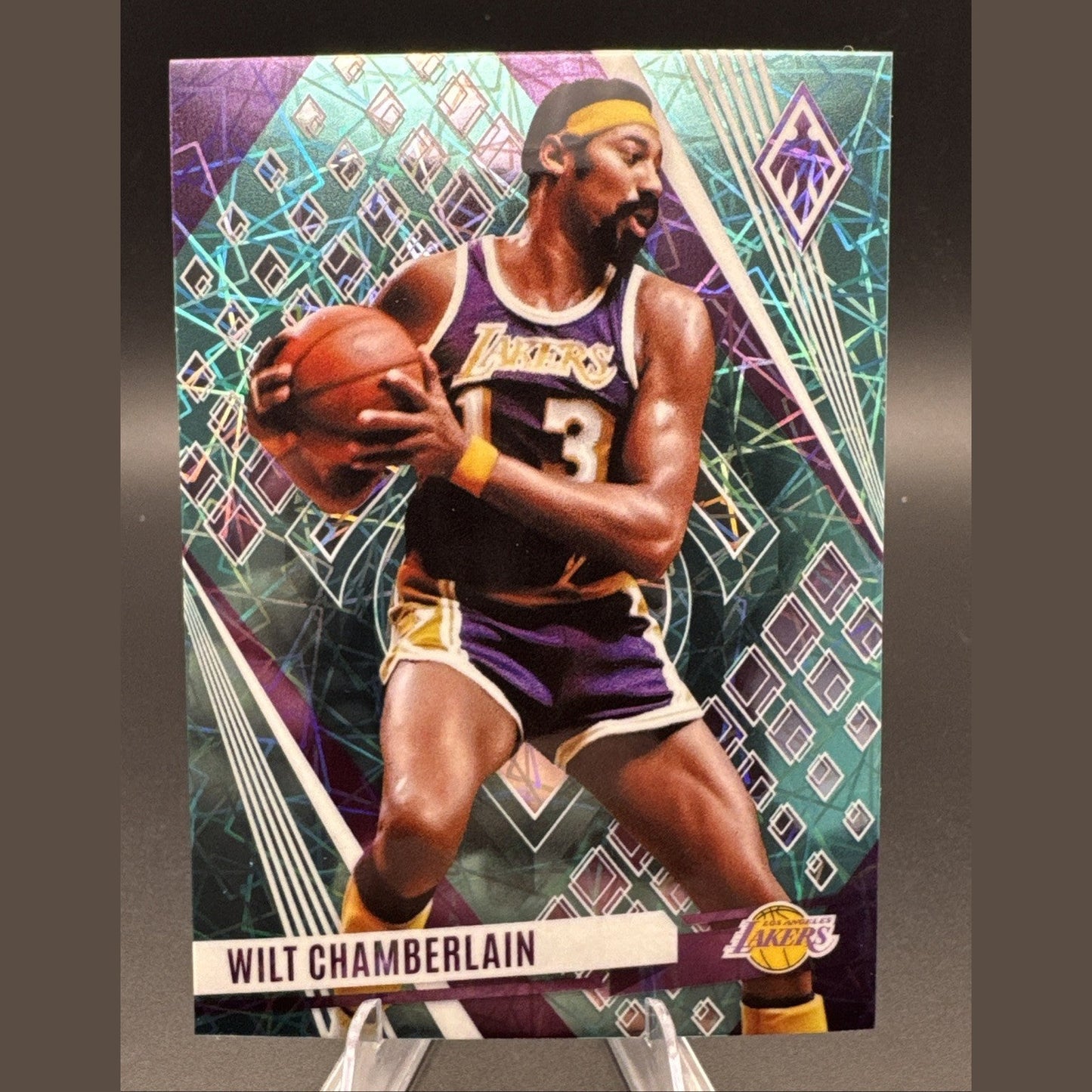 2023-24 Panini Phoenix Wilt Chamberlain #34 Teal Laser - Lakers HOF