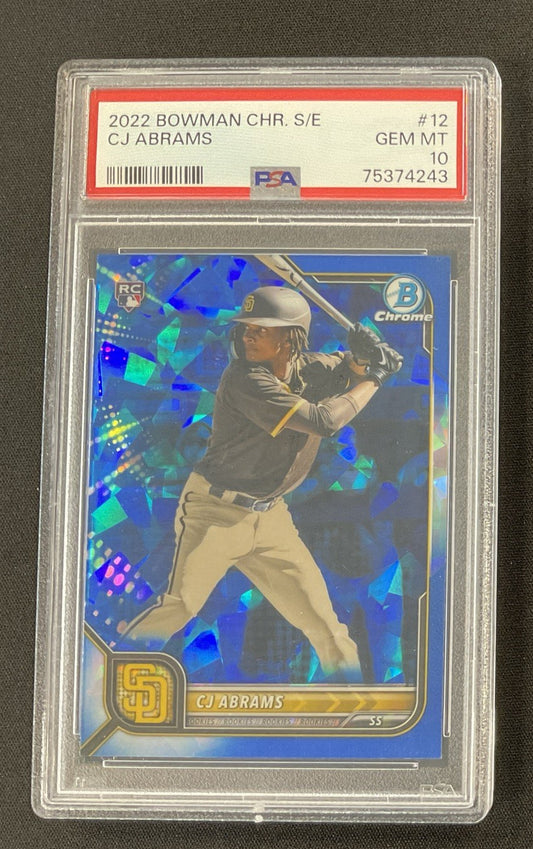 2022 Bowman Chrome Sapphire Edition - C.J. Abrams #12 (RC) - PSA 10