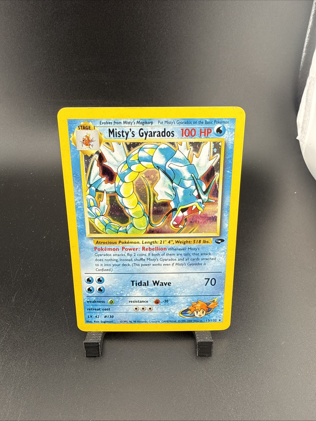 Pokemon TCG Misty's Gyarados 13/132 Gym Challenge Holo Rare 2000 English 100 HP