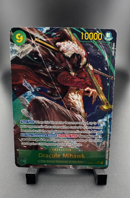 Dracule Mihawk - OP14-119 (Alternate Art) OP14-119 The Azure Sea's Seven Foil
