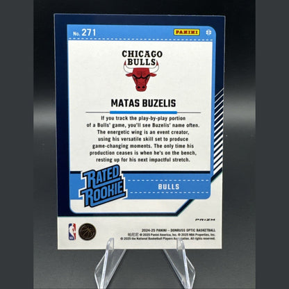 2024-25 Donruss Optic Blue Velocity Rated Rookie #271 Matas Buzelis BULLS