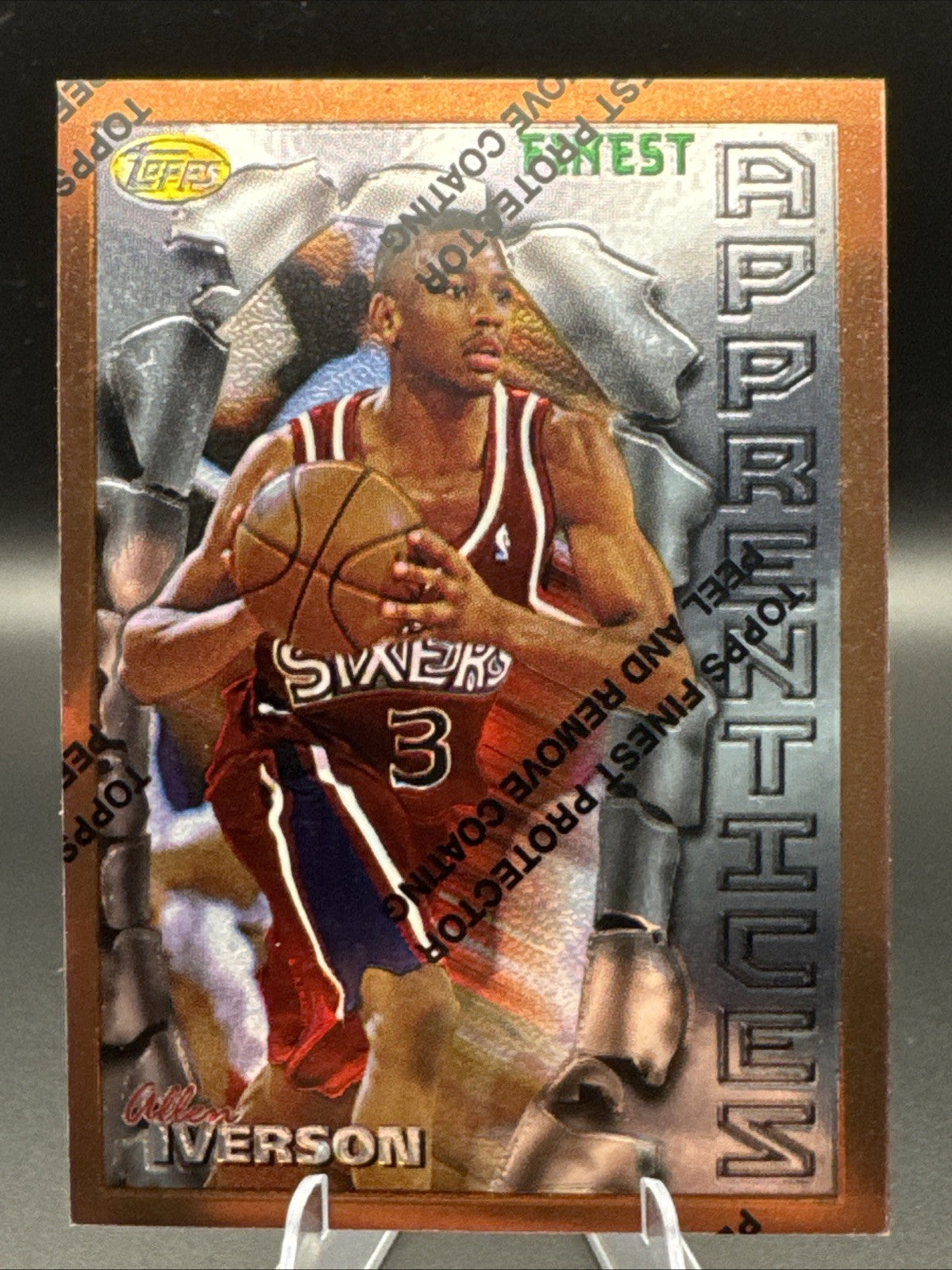 1996-97 Topps Finest Allen Iverson Philadelphia 76ers Apprentices Bronze #69