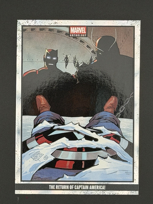 2025 Panini Marvel Anthology #3 The Return Of Captain America Crossed Holo /200