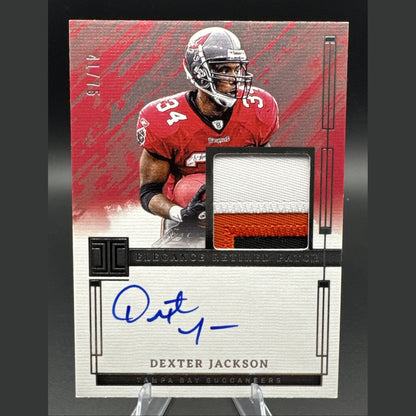 Dexter Jackson- 2024 IMPECCABLE ELEGANCE RETIRED PATCH- On Card AUTO 41/75