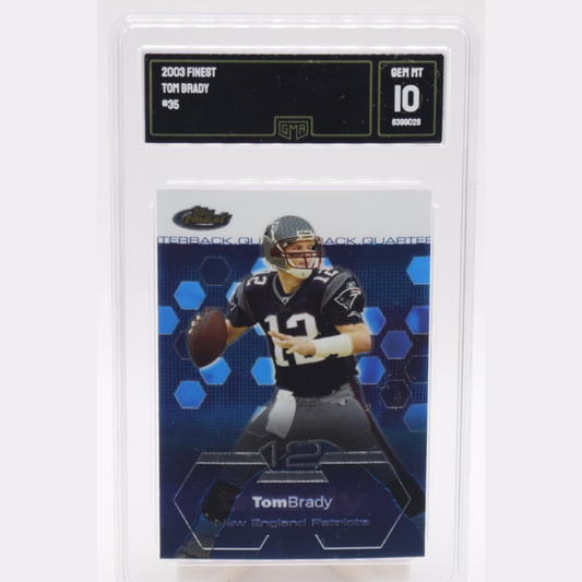 2003 Topps Finest #35 Tom Brady New England Patriots GMA MT 10
