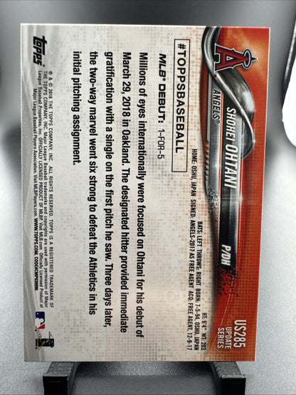 2018 Topps Update rookie card Shohei Ohtani RC rookie debut US285
