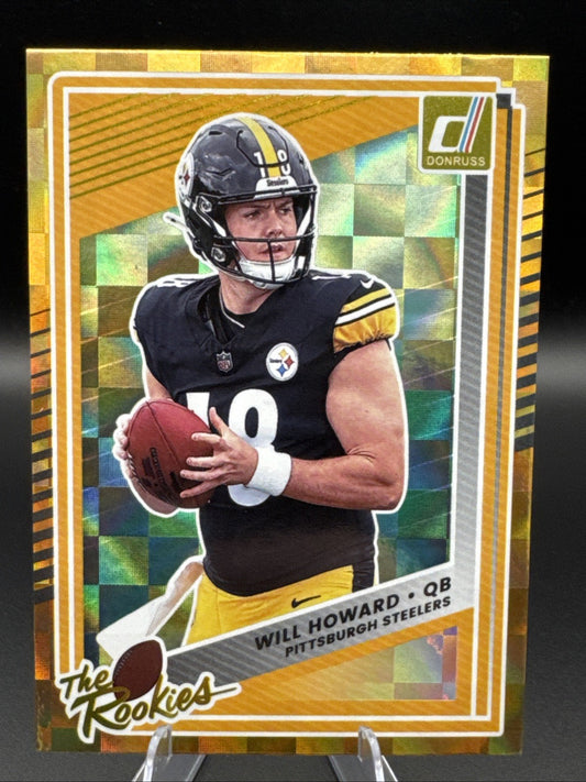 2025 Panini Donruss The Rookies Will Howard No. 10 Pittsburgh Steelers RC