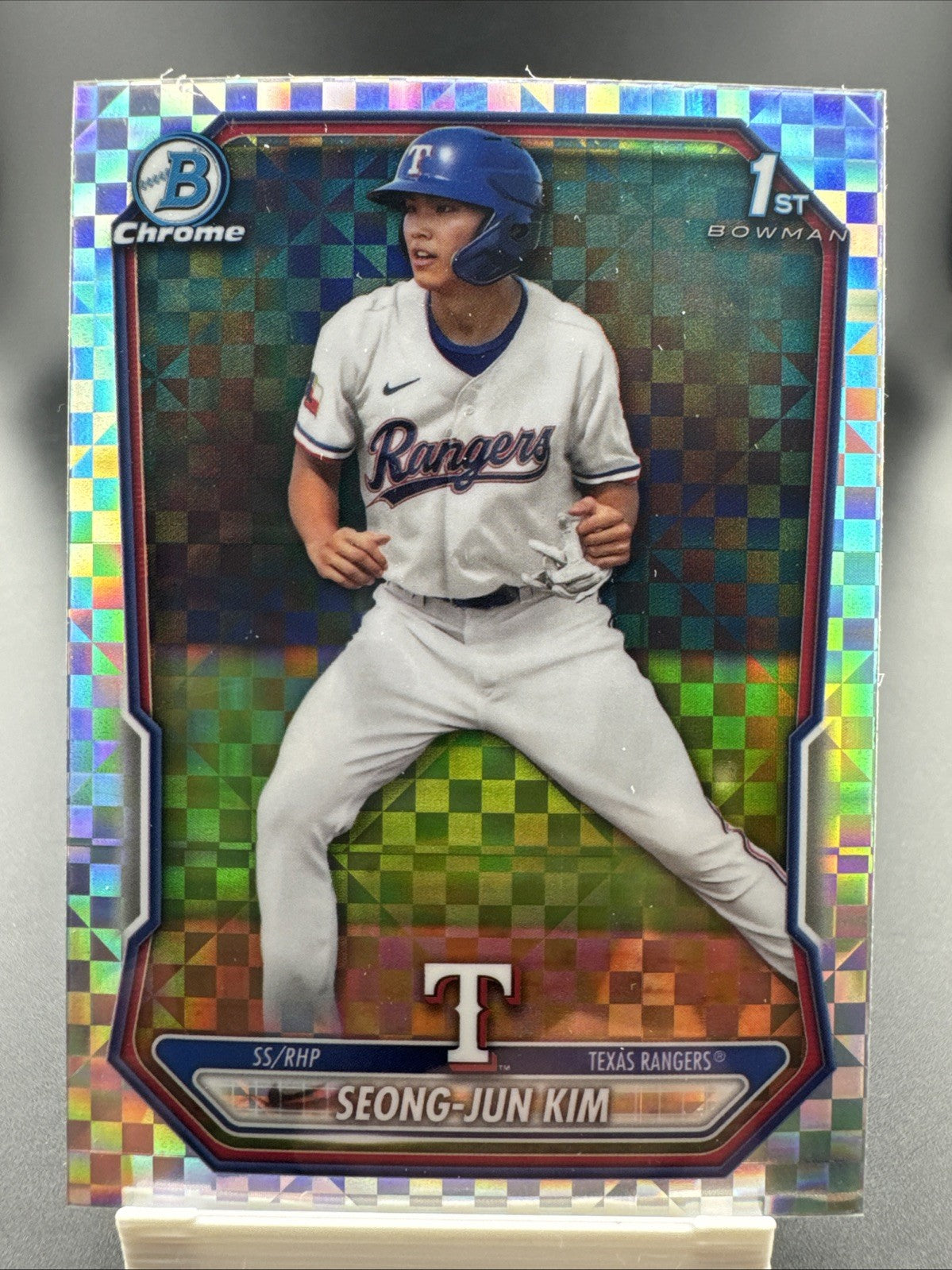 2026 Bowman Chrome Seong-Jun Kim X-Fractor Refractor RC SSP Rangers
