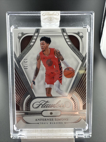 2023-24 NBA Panini Flawless No. 75 Anfernee Simons Diamond /20