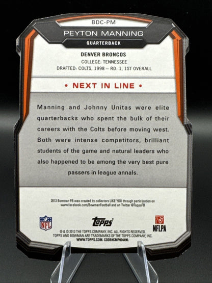 2013 BOWMAN DIE-CUT PEYTON MANNING #BDC-PM