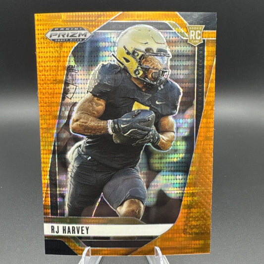 2025 Panini Prizm Draft Picks - RJ Harvey #135 Orange Pulsar Prizm /75 (RC)