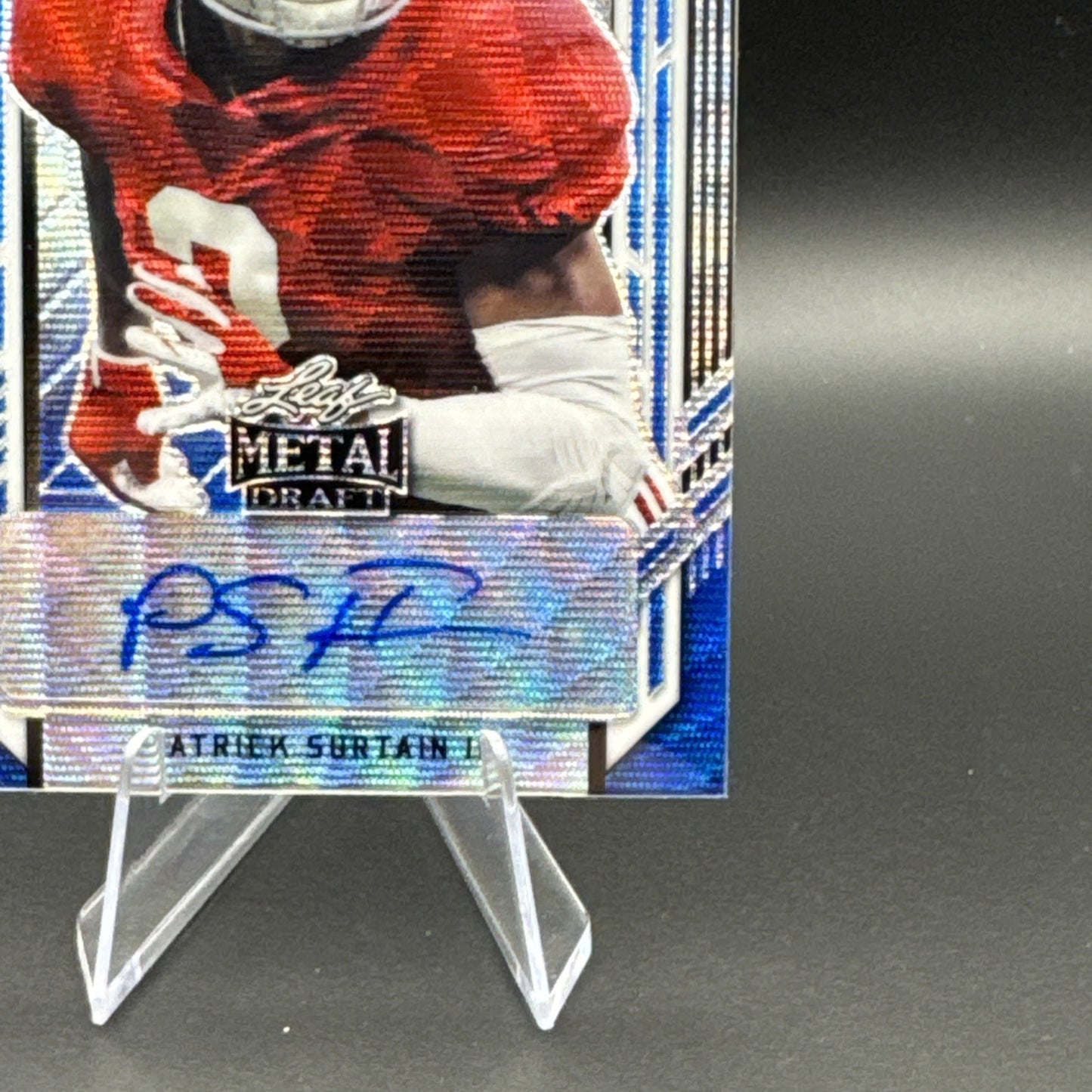 2021 PATRICK SURTAIN II Auto 7/30 Leaf Metal Draft Blue Prizm #PA-PS2