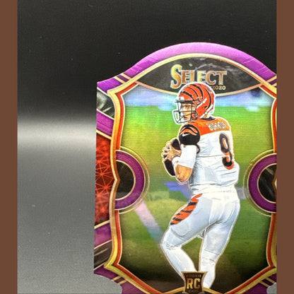 2020 Panini Select - Concourse Joe Burrow #46 Purple Prizm Die-Cut (RC)