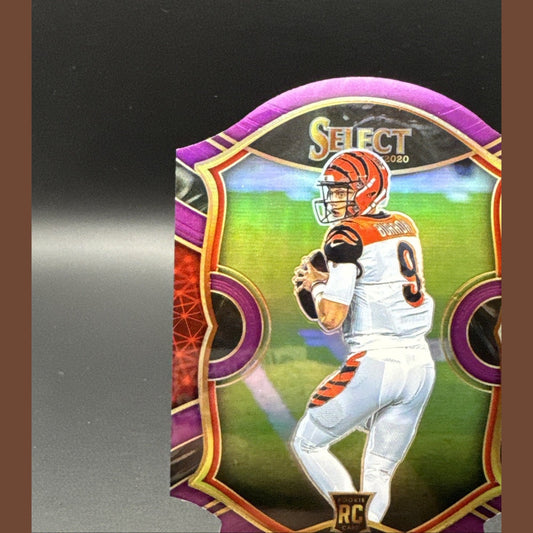 2020 Panini Select - Concourse Joe Burrow #46 Purple Prizm Die-Cut (RC)