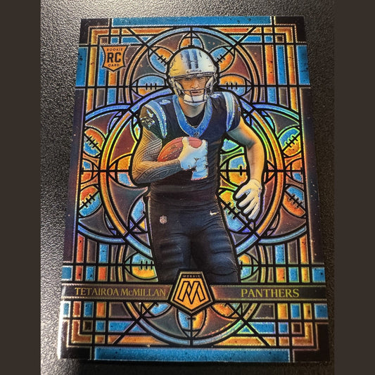 2025 Mosaic Tetairoa McMillan RC Stained Glass SSP Case Hit Prizm #3 Panthers