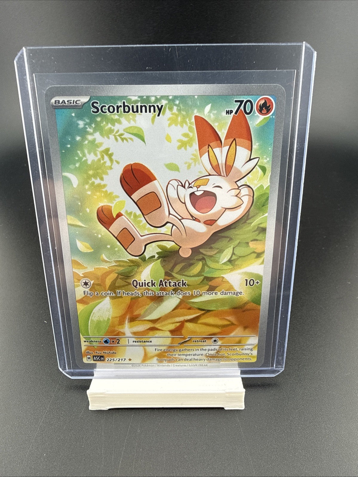 Pokémon TCG Scorbunny ASCN Holo 225/217 HP70 Basic Fire Yuu Nishida 10+ Attack