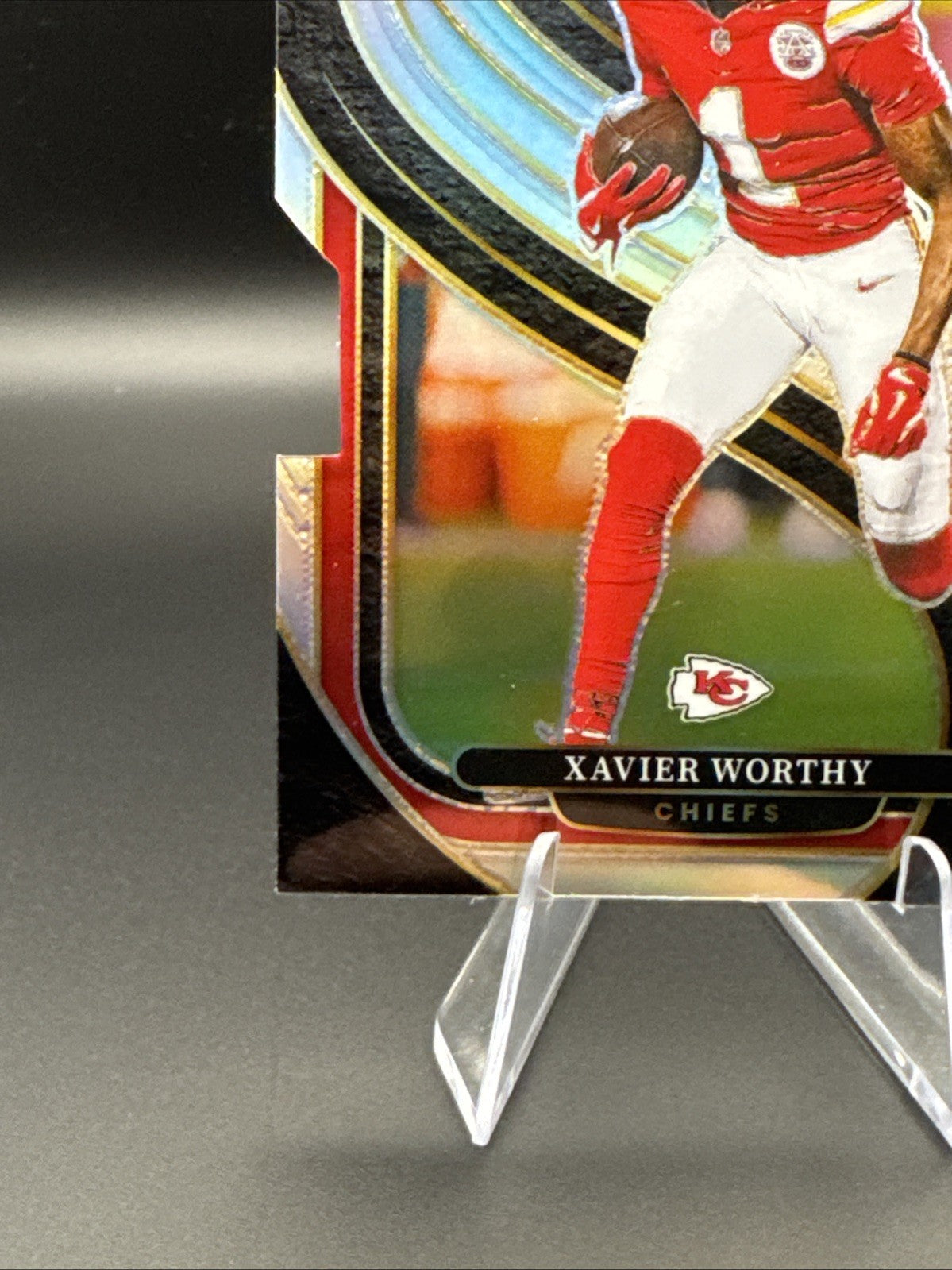 2024 Panini Select 119 Xavier Worthy Silver Prizm Die-Cut (RC) Rookie Chiefs