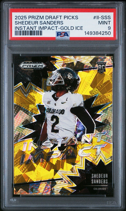 2025 Panini Prizm Draft Picks - Instant Impact Shedeur Sanders #II-SSS Gold Ice