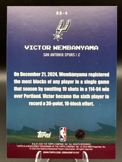 2025-26 Topps - 8-Bit Ballers Victor Wembanyama #8B-4