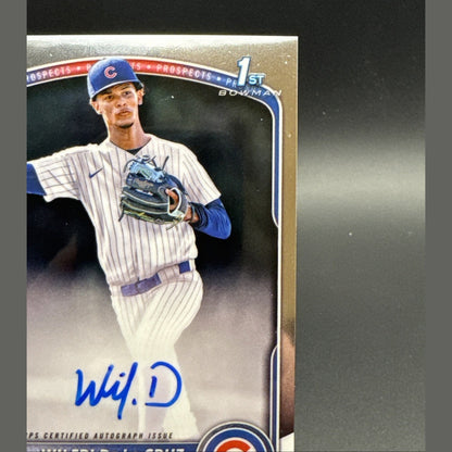 2025 Bowman Chrome Wilfri De La Cruz Auto 1st #CPA-WD Cubs 1st Bowman Autograph