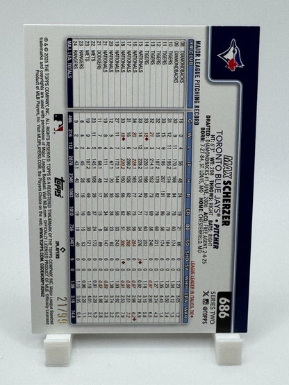 2025 Topps Series 2 Max Scherzer Hot Dogs /99 Toronto Blue Jays #686