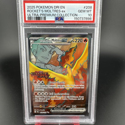 Pokémon TCG Team Rockets Moltres EX 208/182 Sv10: Destined Rivals PSA 10