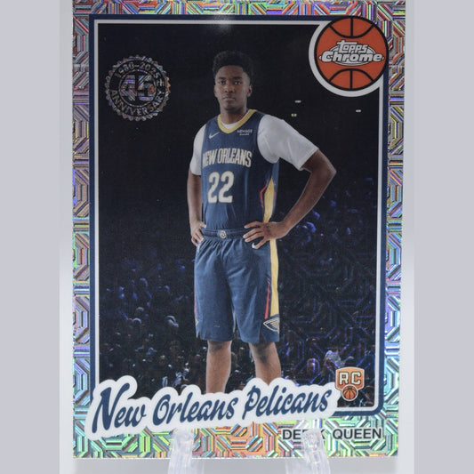 2025-26 Topps Basketball Pelicans RC Derik Queen 45th Anniversary Chrome Mojo