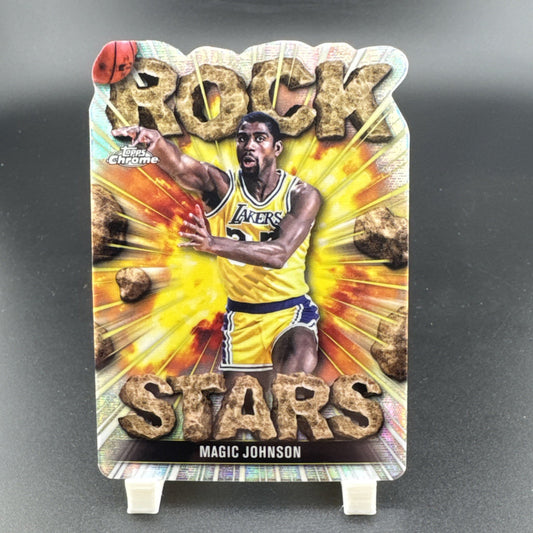 Magic Johnson 2025-26 Topps Chrome Stardust Die Cut Rock Stars SP #RS-11