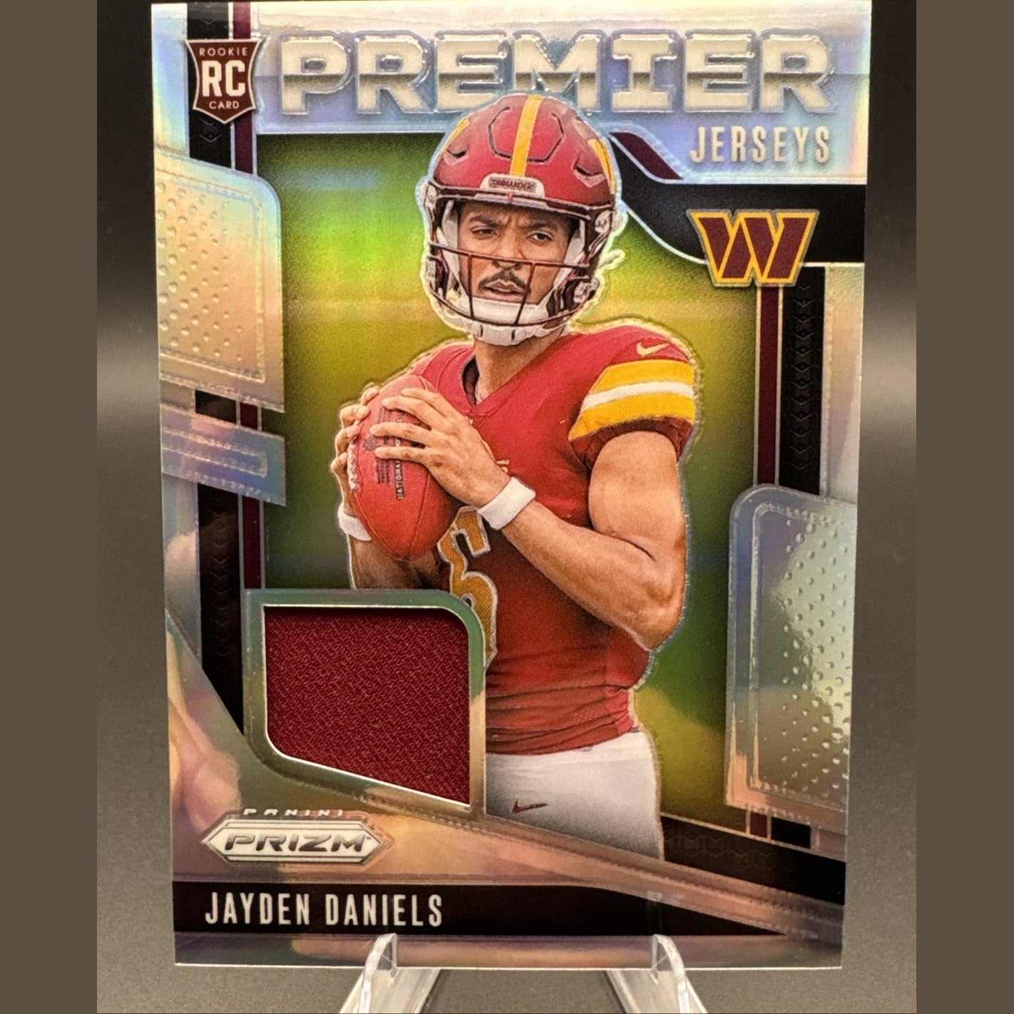 2024 Panini Prizm Jayden Daniels Rookie Premier Jerseys Silver Prizm RC #PJ-JDS