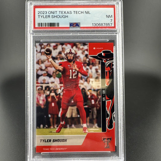 2023 OnIt Texas Tech NIL #12 Tyler Shough PSA 7