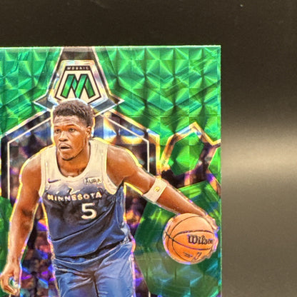 Anthony Edwards 2023 Panini Mosaic #33 Green Mosaic Prizm Minnesota Timberwolves