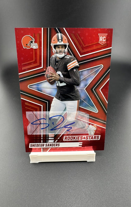 2025 Panini Rookies & Stars - Rookies Shedeur Sanders #177 Red Signatures...