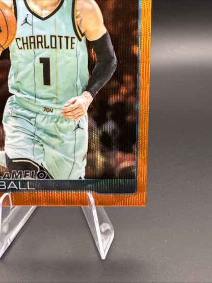 2025 Topps Chrome LaMelo Ball Orange Pulsar /25 #39 Charlotte Hornets SSP NBA