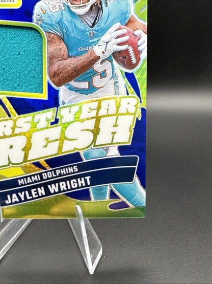 2024 Panini Optic Jaylen Wright First Year Fresh (RC) Blue Hyper #FYF-JWT